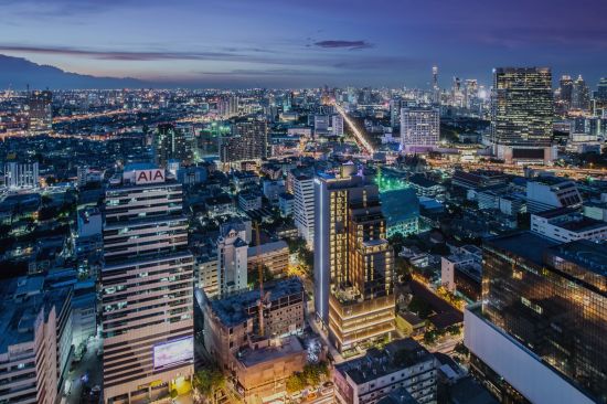 Amara Bangkok:  View from our rooftop infinity pool