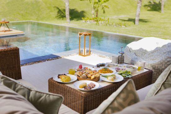 Fusion Resort Cam Ranh in Nha Trang:  breakfast in Villa