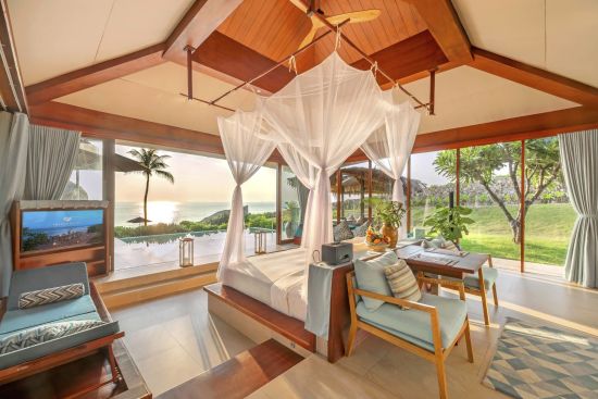 Fusion Resort Cam Ranh in Nha Trang:  Beach Front Pool Villa | bedroom