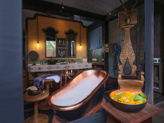 Capella Ubud, Bali: Terrace Tent | Rainforest Tent | River Tent | Keliki Valley Tent | Bathroom