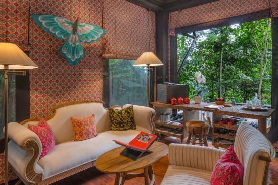 Capella Ubud, Bali:  Rainforest Tent | Living Room
