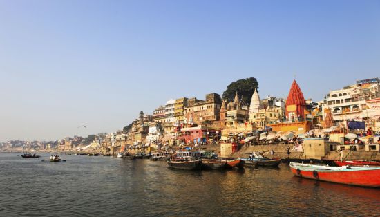 Voyage vers le Gange sacré de Delhi: Varanasi: view from the river