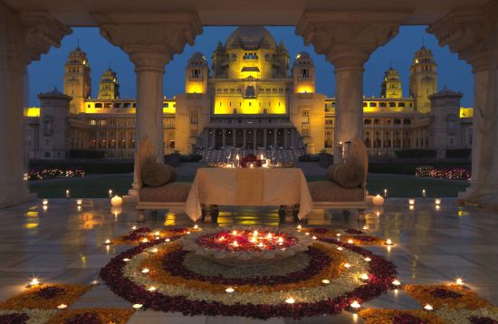 Umaid Bhawan Palace in Jodhpur:  Baradari Dining