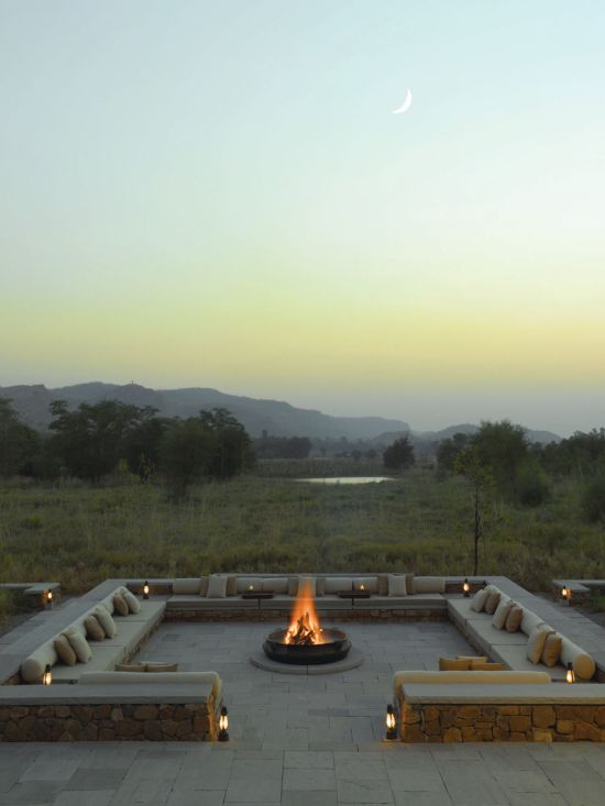 Aman-i-Khas à Ranthambore:  Camp fire