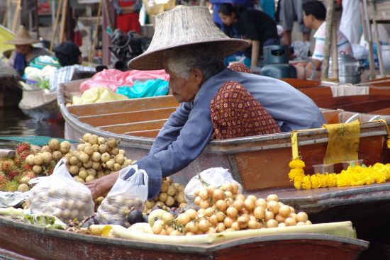 Rail­way Market, marché flottant & vie villageoise à Bangkok: Damnoen Saduak Floating Market