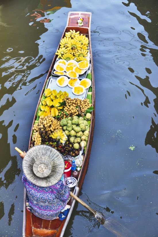 Railway Market & Marché flottant Damnoen Saduak à Bangkok: Floating Market