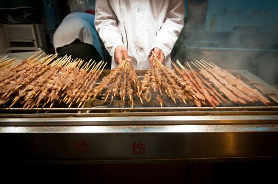 Peking Food Tour: Chuanr roasted on skewers