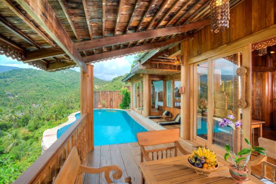 Santhiya Koh Phangan Resort & Spa in Ko Phangan:  Royal Grand Pool Villa Suite - 2BR (4 adults) | Balcony