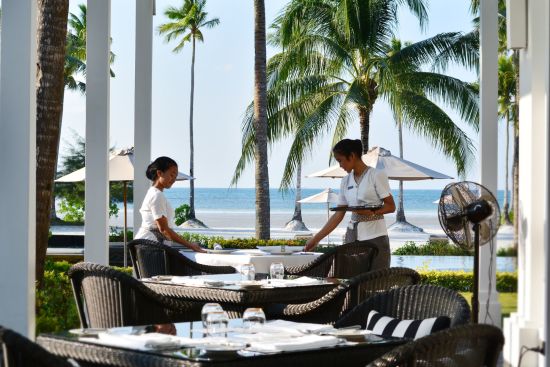 The Sanchaya in Bintan:  The Dining Room | Outside