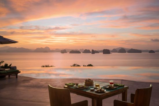 Six Senses Yao Noi à Ko Yao:  Sunrise Breakfast at Hilltop Reserve