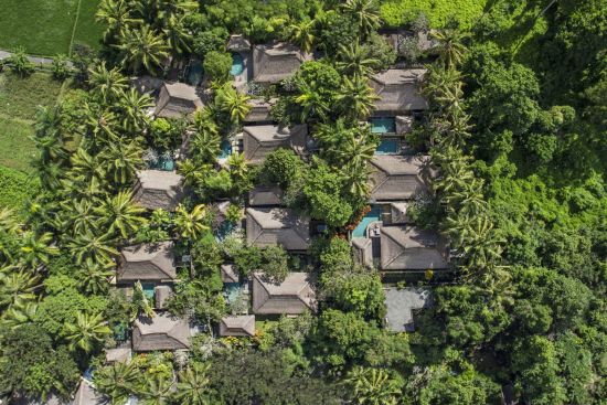 The Ubud Village Resort & Spa:  Aerial view