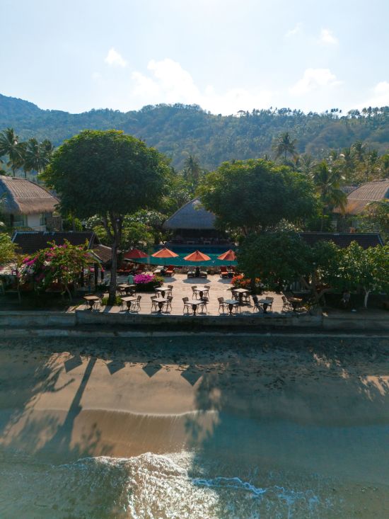 Sudamala Resort, Senggigi, Lombok:  Aerial view