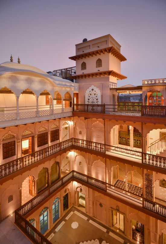 Haveli Dharampura à Delhi:  View to the courtyard