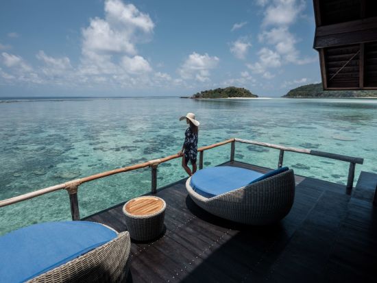Bawah Reserve:  Overwater Bungalow | enjoying seaview