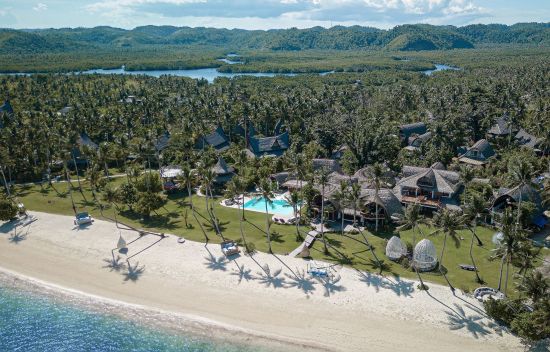 Nay Palad Hideaway in Siargao:  Resort Aerial View