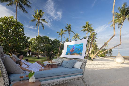 Nay Palad Hideaway in Siargao:  Watching movies on Bobby’s Bed