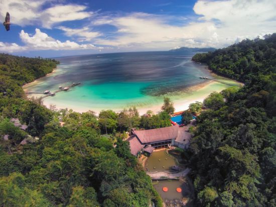 Bungaraya Island Resort à Kota Kinabalu:  Aerial View