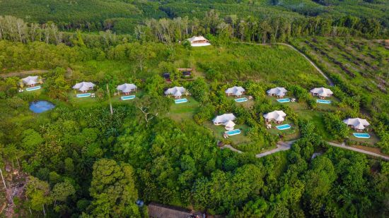 9 Hornbills Tented Camp à Ko Yao:  Aerial View