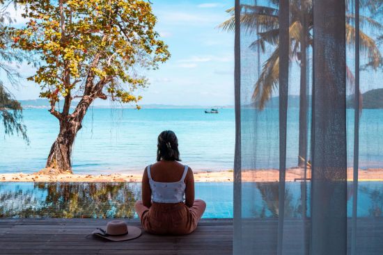 JATI Koh Russey:  enjoying the view from the Beachfront Pool Villa