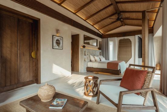 Namia River Retreat in Hoi An:  Nipa Pool Villa | Livingroom