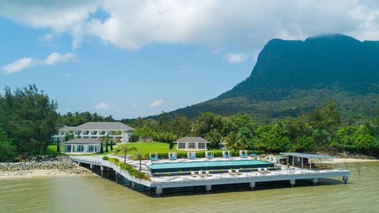 Cove 55 in Kuching:  Cove 55 with Mt. Santubong