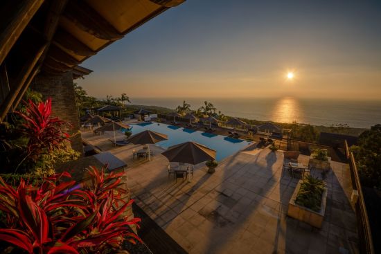 Sankara Hotel & Spa in Yakushima:  Sunset view from hotel