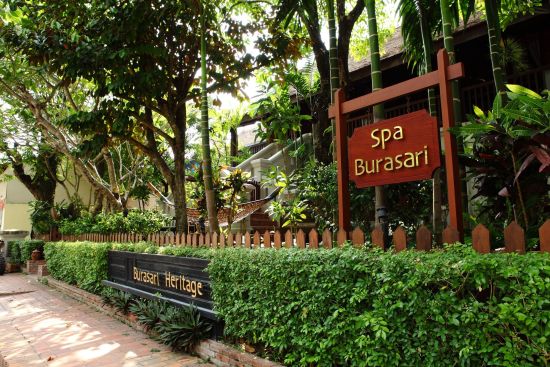 Burasari Heritage in Luang Prabang:  In Front of Spa