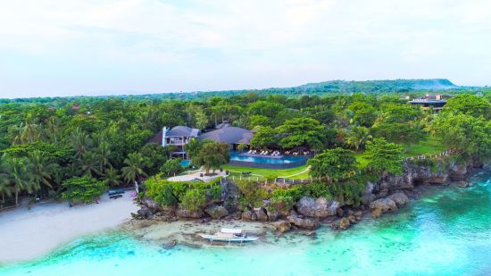 Amorita Resort in Bohol:  Cliffdeck from the air