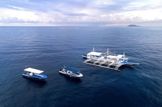 Atmosphere Resort in Negros:  Dive boats