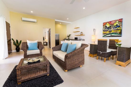 Atmosphere Resort in Negros:  Garden Apartment | living room