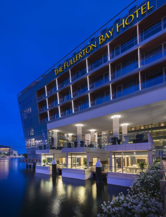 The Fullerton Bay in Singapur:  The Fullerton Bay Hotel Singapore by night