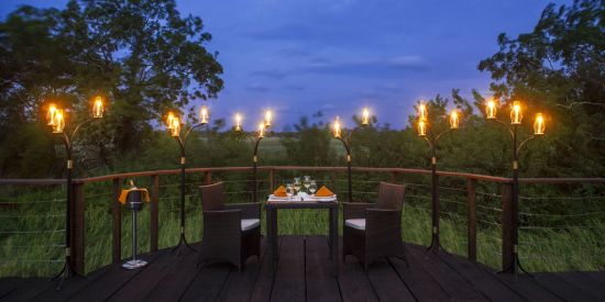 Uga Ulagalla à Anuradhapura:  Private Dinning Setup at the observation deck