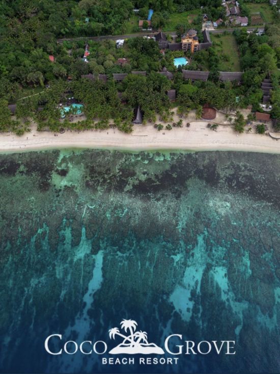 Coco Grove Beach Resort in Siquijor:  Areal View