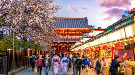 Circuite en groupe «Zen» de Kyoto: Tokyo - Shopping street in Asakusa connect to Sensoji Temple