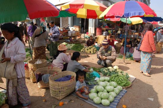 Tribus montagnardes de Kyaing Tong: Kyaing Tong market