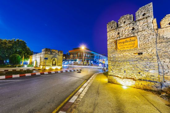 Das Goldene Dreieck ab Chiang Mai: Chiang Mai - West Gate of Old City