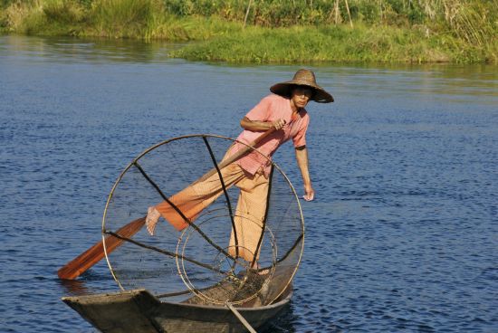 Le pays doré de Yangon: Inle Lake fisherman