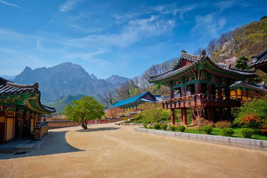 Circuit en groupe «Contrastes de la Corée du Sud» de Séoul: Sinheungsa Buddhist temple in Seoraksan National Park