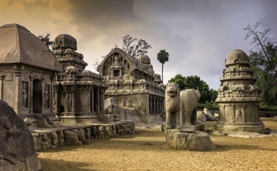 Höhepunkte Südindiens ab Chennai: Mahabalipuram: UNESCO World Heritage