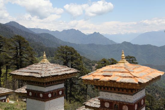 Bhoutan - pays et légendes de Paro: View from Dochu Pass