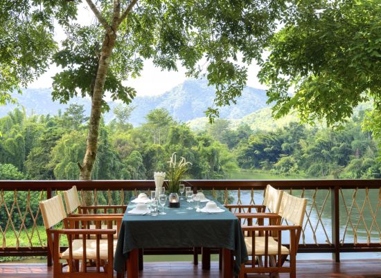 River Kwai Soft Adventure & Elefanten Erlebnis ab Bangkok: f&b: Hin Tok River Camp Restaurant