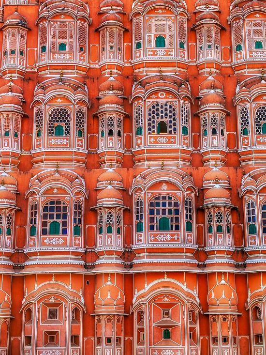 La féerie du Rajasthan de Delhi: Jaipur Hawa Mahal - Palace of the Winds