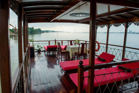 Mekong Delta Flusskreuzfahrten mit «Dragon Eyes» ab Saigon: Topdeck Rear