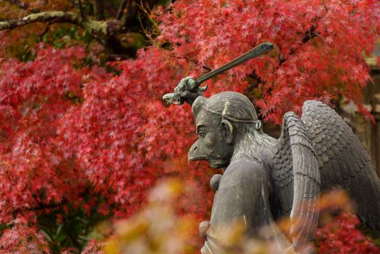 Japan auf neuen Wegen ab Tokio: Autumn leaves and tengu at Kenchoji Temple's Hansobo