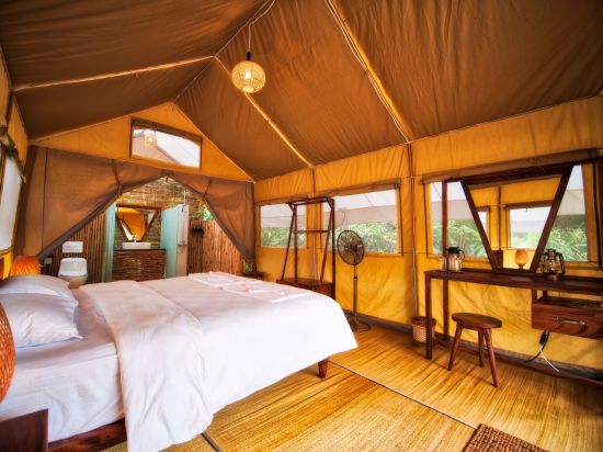 Dans le Far West cambodgien de Siem Reap: room: Cardamom Tented Camp | Tent inside