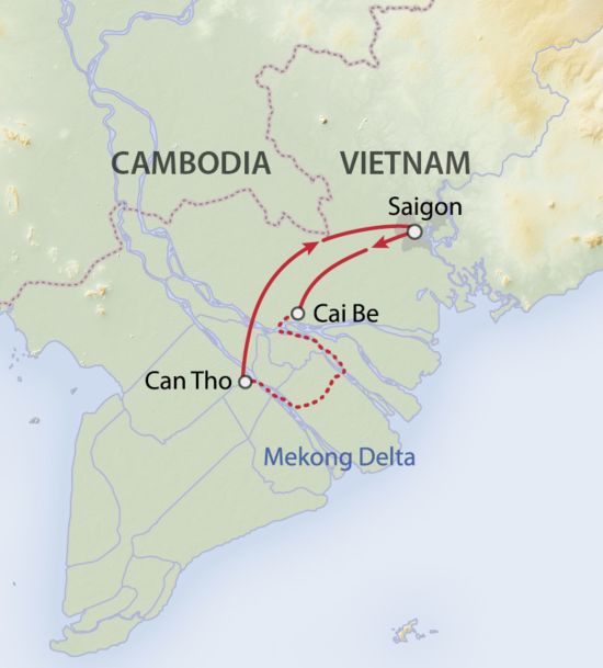 Mekong Delta Flusskreuzfahrten mit «Mekong Eyes» ab Saigon: VN Mekong Delta Flusskreuzfahrten