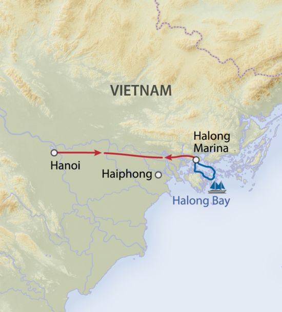 Halong Bucht Kreuzfahrten mit «The Au Co» ab Hanoi: VN Halong Bucht Kreuzfahrten