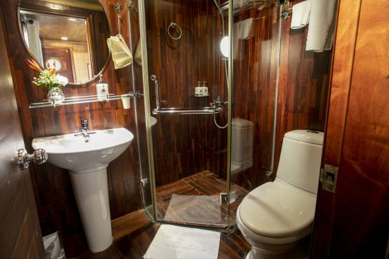Croisières dans la baie de Halong avec «Bhaya Premium» de Hanoi: room: Bhaya Legend | Premium Balcony Cabin | Bathroom