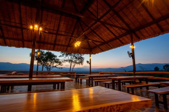 The Bush Camp Chiang Mai - 3 Tage: f&b: View from Restaurant