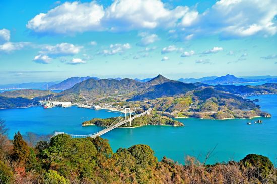 Hiroshima & les trésors de la mer intérieure de Seto de Kyoto: Superb view of Hakatajima island and Oshima Ohashi bridge